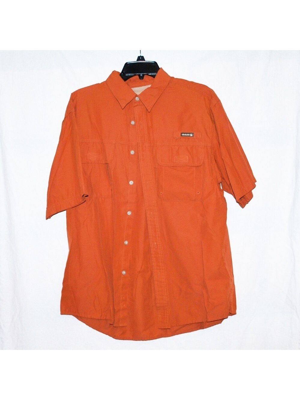 Bass Button Down Short Sleeve Casual Shirt L